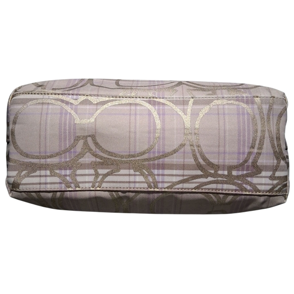 Coach F17474 Signature Multicolor Tartan Tote Shoulder Handbag - Picture 4 of 10